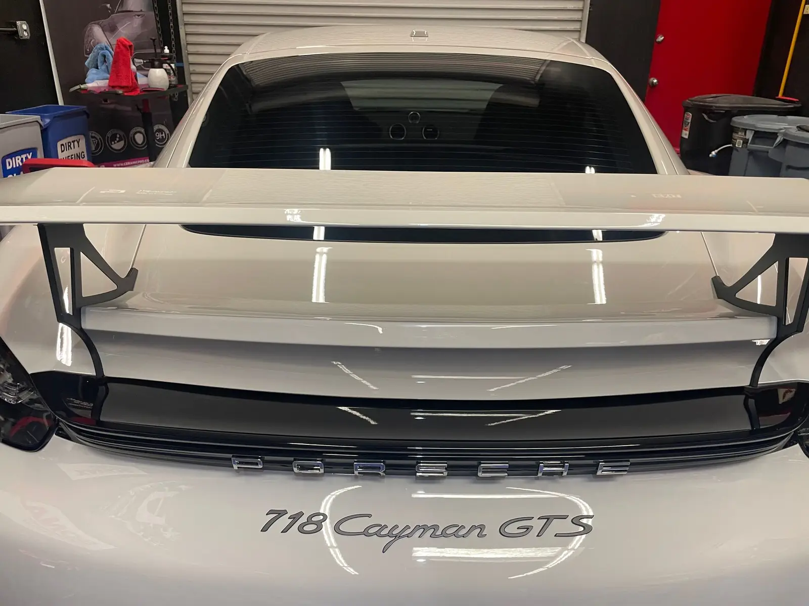 Body line and reflection of a freshly detailed car